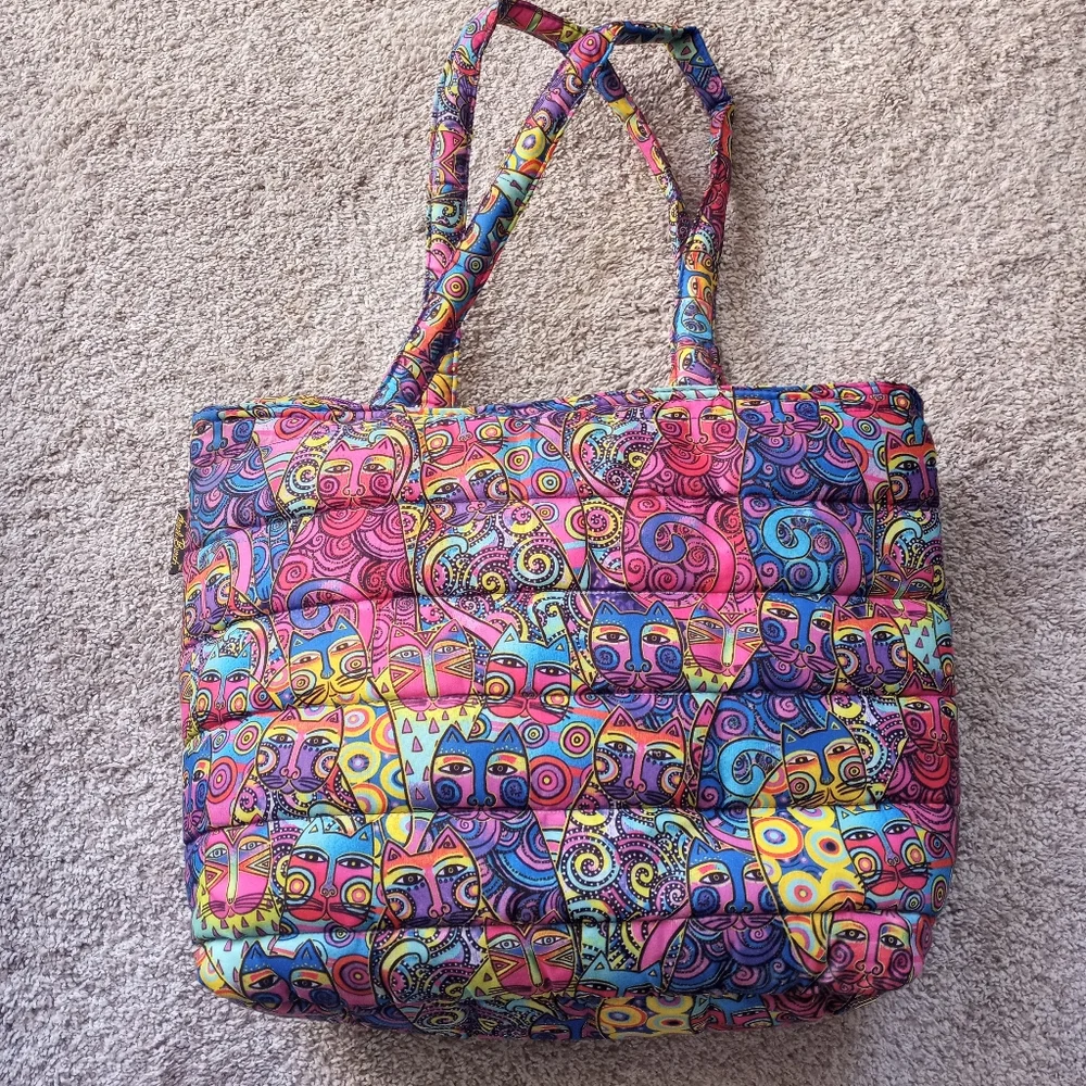 NWT Laurel Burch Cat Tote Bag, Purse - Picture 2 of 8
